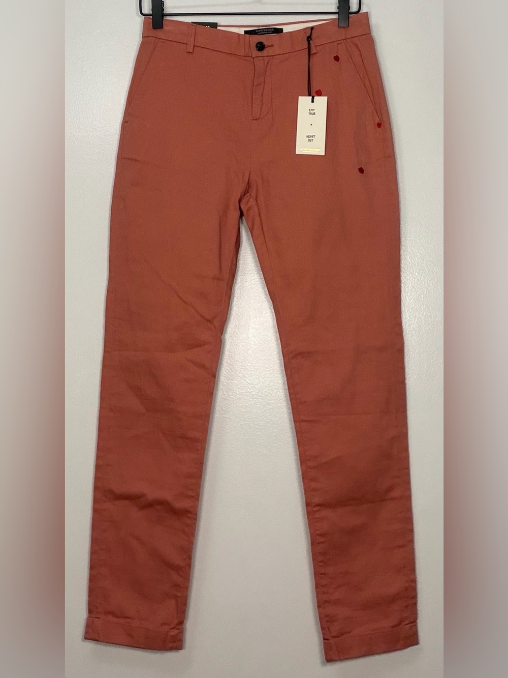 🆕 Scotch & Soda Women’s Chinos in Rust Orange “Eat Your Heart Out” Collection
